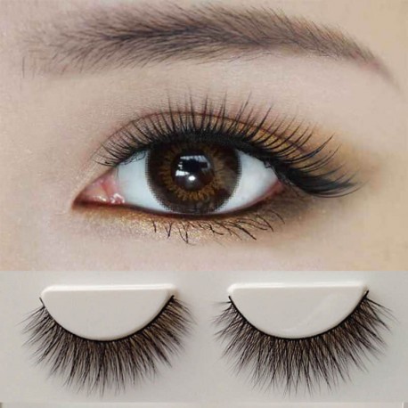 1 Pair 100% Mink Hair Long False Eyelashes Eye Lashes Extens