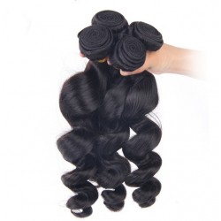 Brazilian virgin loose wave natural color weaves 4 bundles deals