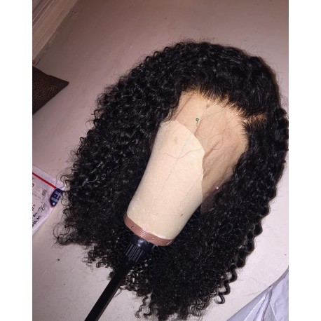 brazilian virgin Jerry Curl full lace silk top wig--[JC001]