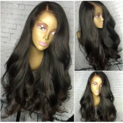 Brazilian virgin natural wave 200% density full lace wig-[HT666]