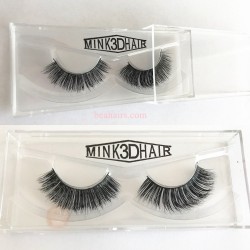 1 Pair 100% Mink Hair Long False Eyelashes Eye Lashes Extens