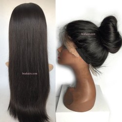 Grace-brazilian virgin silk straight full lace silk top wig