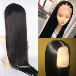 Brazilian virgin silky straight 360 frontal wig with weaves sewn in-[HT888]