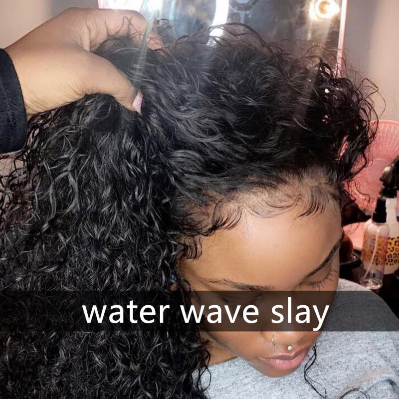 Stock Brazilian virgin Water Wave full lace bleached knots wig-[WWW888] -  Bea Hairs