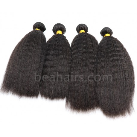 4 bundles indian remy kinky straight machine wefts