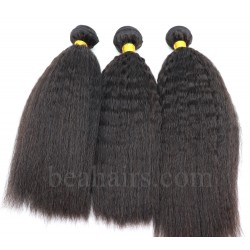 3 bundles brazilian virgin kinky straight machine wefts