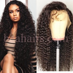 Brazilian virgin wet wave 360 frontal wig with weaves sewn in-[HT999]