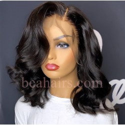 Pre plucked Brazilian virgin long wave bleached 360 frontal lace wig-[BH998]