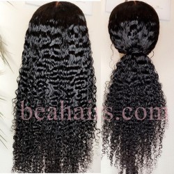 Pre-plucked Brazilian virgin human hair Water Wave 360 frontal lace wig-[HT678]