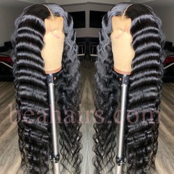 pre plucked Brazilian virgin natural wave 360 frontal lace full wig-[NW666]